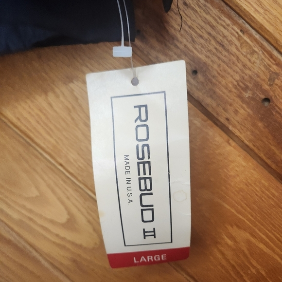 Rosebud II vintage black sheer large button down long sleeved shirt - Picture 9 of 13